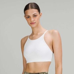 Lululemon flow y wrap front high neck bra meadowsweet pink NWT New 2